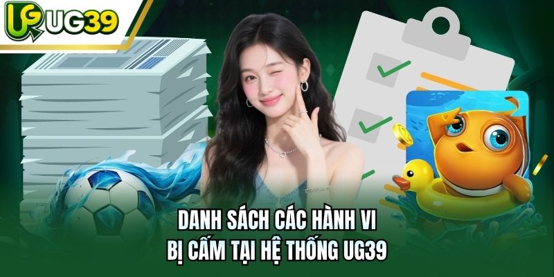 Danh sách các hành vi bị cấm tại hệ thống UG39