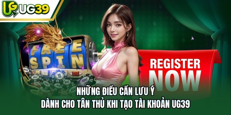 Những điều cần lưu ý dành cho tân thủ khi tạo tài khoản UG39